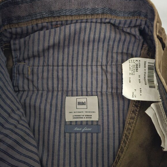 Hiltl The Ultimate Trousers Two Face Button & Zip Fly Brown Corduroy Jeans Sz 33 - Picture 12 of 16